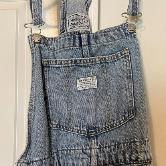Light Blue Denim Levi Overalls - Picture 2 of 2
